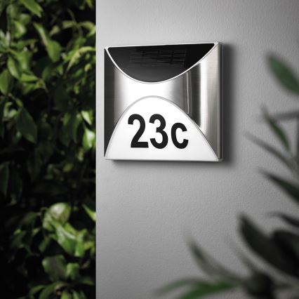 LED Aurinkopaneeli talonnumero LED/3x0,1W/2,4V IP44 - FSC-sertifioitu