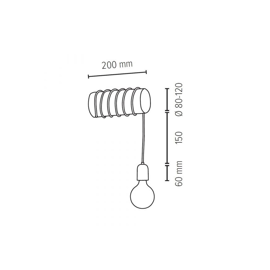 Seinävalaisin TRABO 1xE27/60W/230V mänty - FSC-sertifioitu