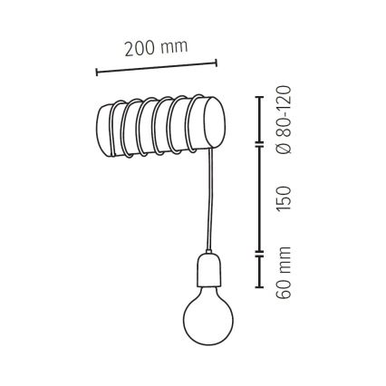 Seinävalaisin TRABO 1xE27/25W/230V mänty - FSC-sertifioitu