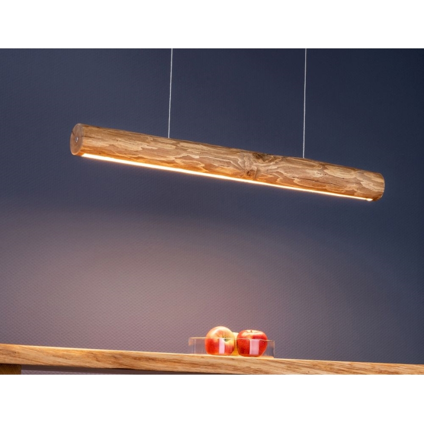 Himmennettävä LED-kattokruunu johdossa LUCAS LED/25,5W/230V mänty - FSC sertifioitu