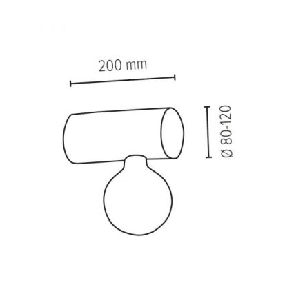 Seinävalaisin TRABO 1xE27/25W/230V mänty - FSC-sertifioitu