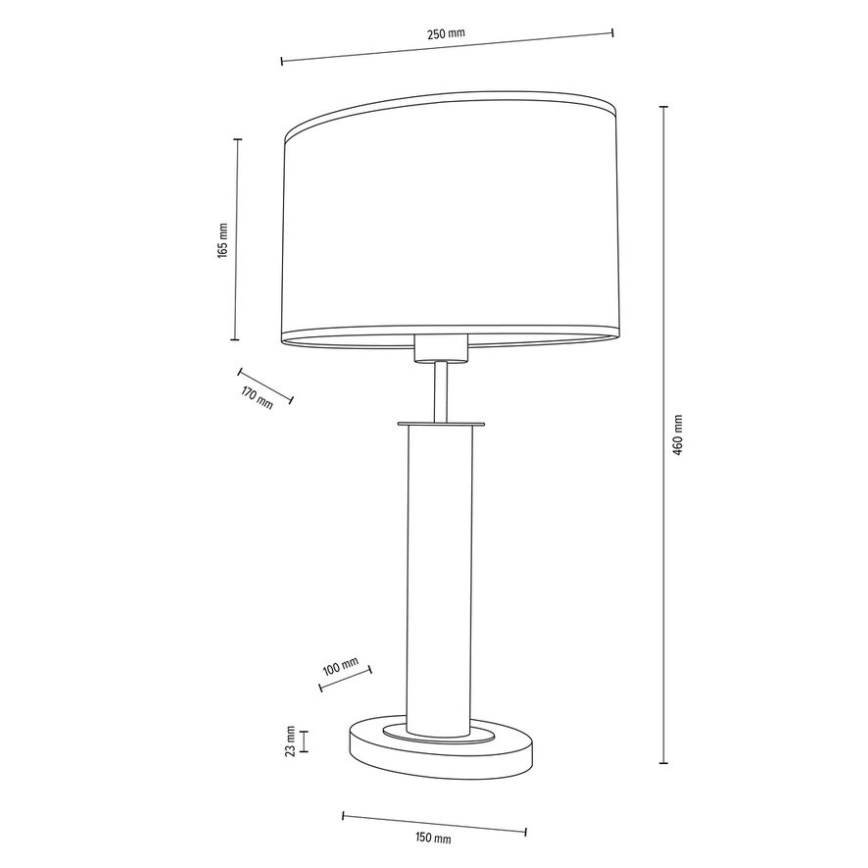Pöytävalaisin MERCEDES 1xE27/40W/230V 46 cm kerma/tammi
