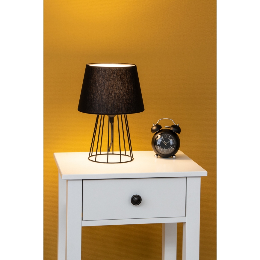 Spot-Light - Pöytävalaisin MANGOO 1xE27/40W/230V musta - FSC-sertifioitu