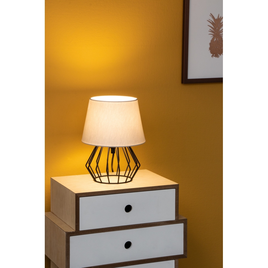 Spot-Light - Pöytävalaisin MANGOO 1xE27/40W/230V harmaa/musta