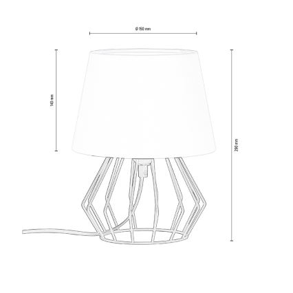 Spot-Light - Pöytävalaisin MANGOO 1xE27/40W/230V harmaa/musta