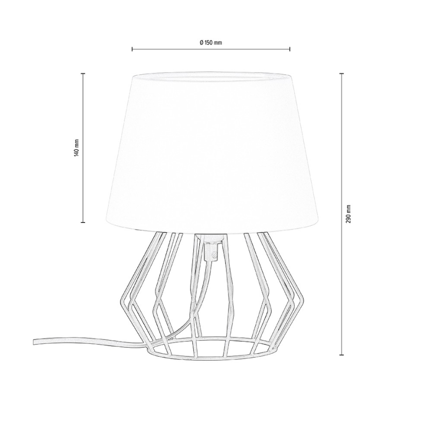 Spot-Light - Pöytävalaisin MANGOO 1xE27/40W/230V harmaa/musta