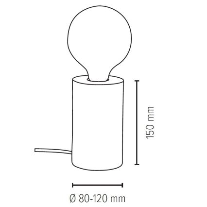 Pöytävalaisin TRABO 1xE27/25W/230V mänty - FSC-sertifioitu