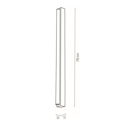 Kylpyhuoneen LED-peilivalo AQUAVIVA LED/12W/230 79 cm IP44 tammi