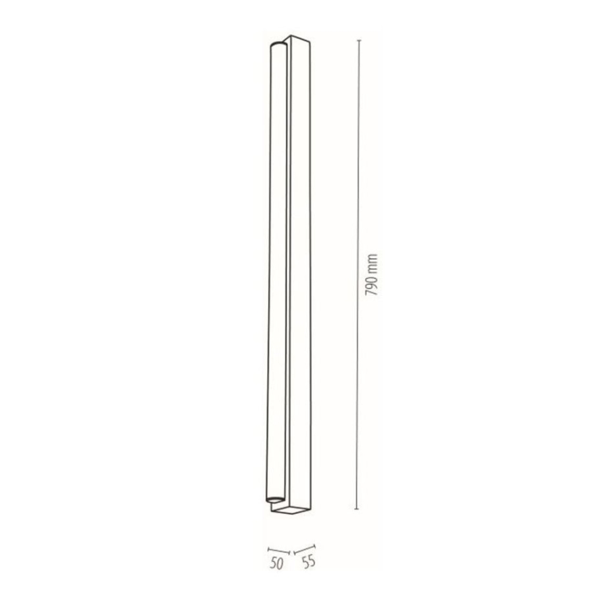Kylpyhuoneen LED-peilivalo AQUAVIVA LED/12W/230 79 cm IP44 tammi
