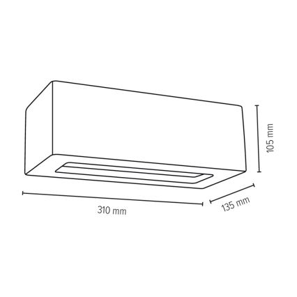 Seinävalaisin BLOCK 1xE27/40W/230V betoni - FSC-sertifioitu