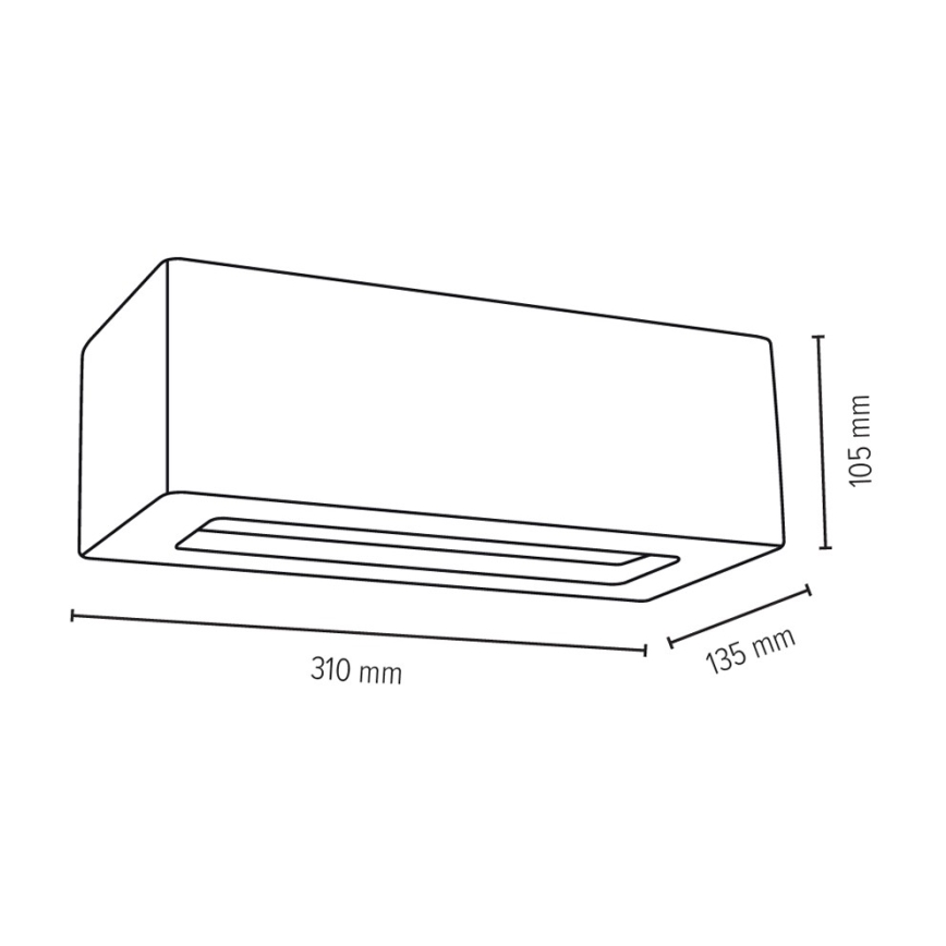 Seinävalaisin BLOCK 1xE27/40W/230V betoni - FSC-sertifioitu