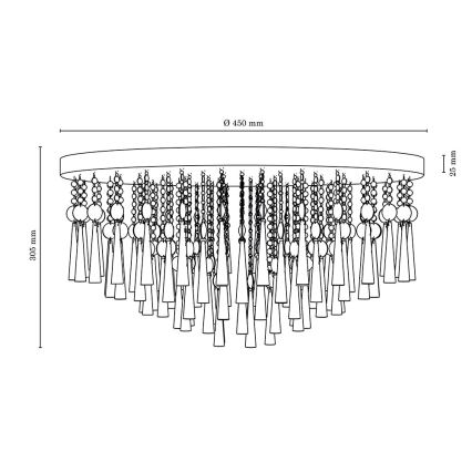 Kattovalo LUXORIA 8xG9/28W/230V