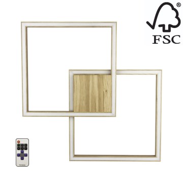 Spot-Light 91405274 - LED Himmennettävä valo RAMME LED/48W/230V + kaukosäädin matta tammi