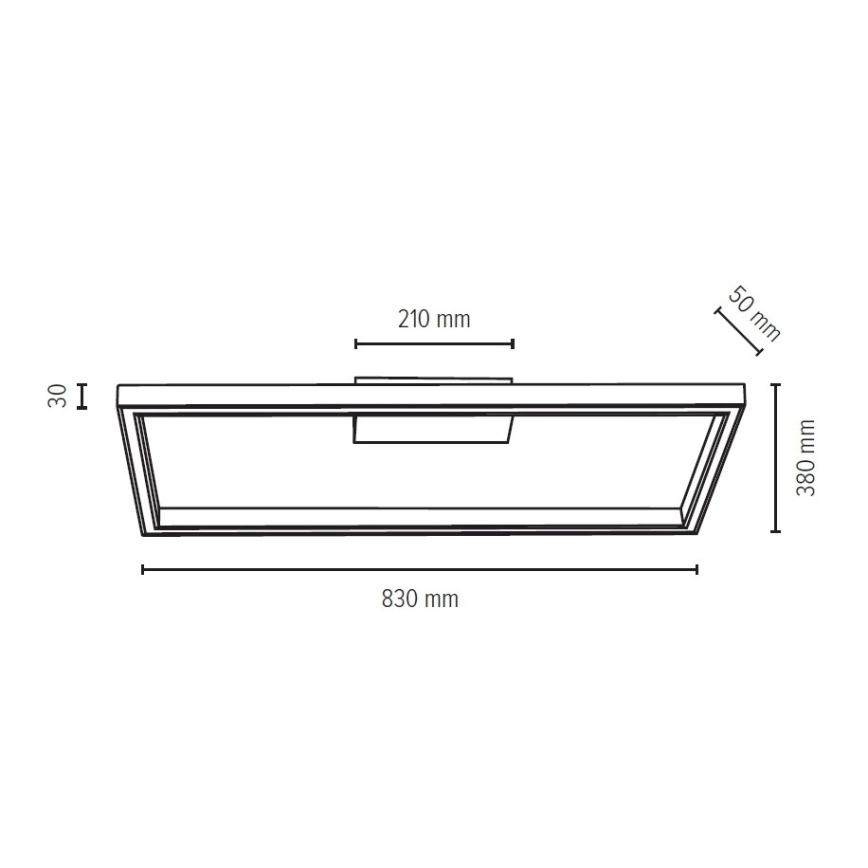 LED-kattovalaisin RAMME LED/34W/230V matta tammi