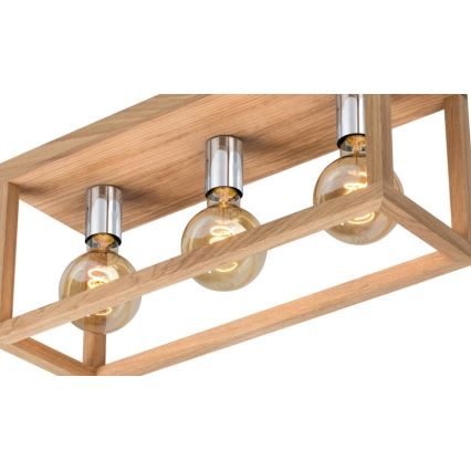 Kattovalo KAGO 3xE27/60W/230V matta tammi - FSC-sertifioitu