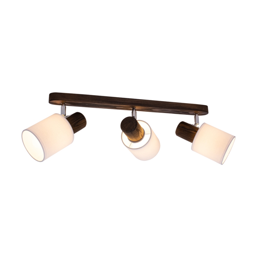 Kattokohdevalo TRENDY 3xE27/15W/230V mänty - FSC-sertifioitu