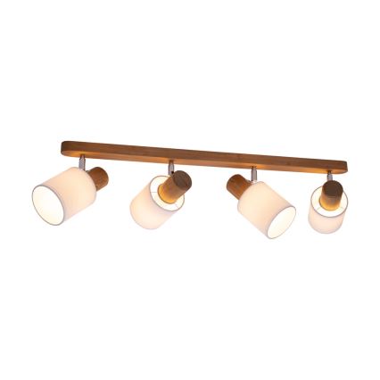Kattokohdevalo TRENDY 4xE27/15W/230V mänty - FSC-sertifioitu