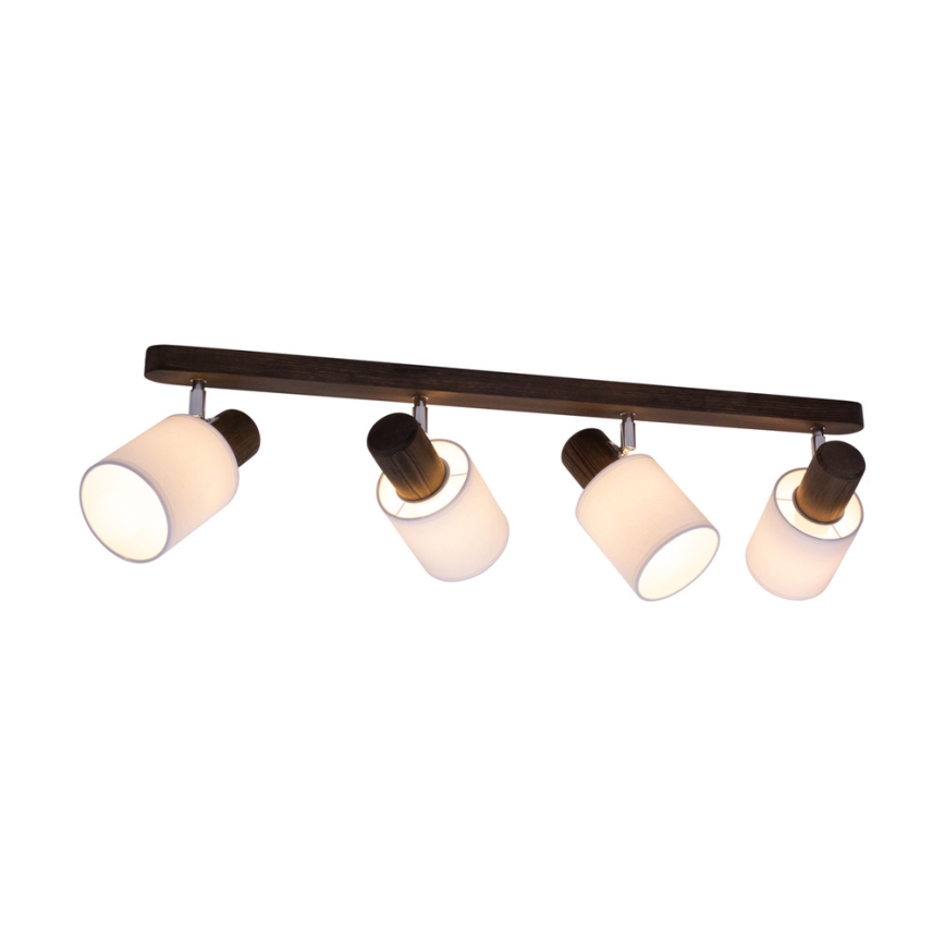 Kattokohdevalo TRENDY 4xE27/15W/230V mänty - FSC-sertifioitu