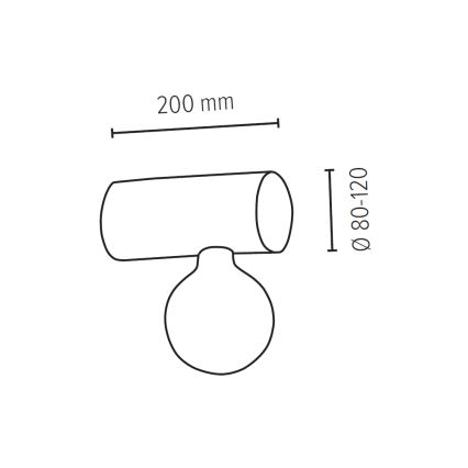 Seinävalaisin TRABO 1xE27/25W/230V mänty - FSC-sertifioitu