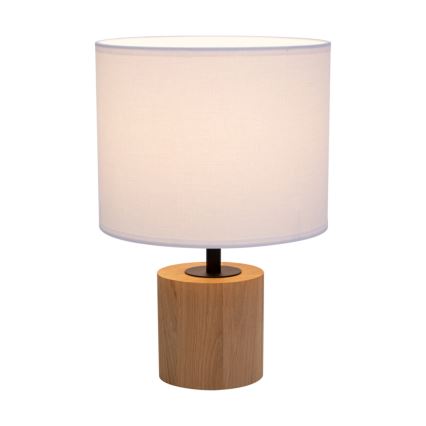 Pöytävalaisin KRETA 1xE27/25W/230V mänty/valkoinen - FSC-sertifioitu