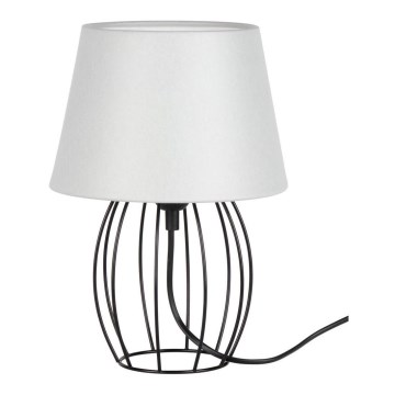 Spot-Light - Pöytävalaisin MANGOO 1xE27/40W/230V harmaa/musta - FSC-sertifioitu