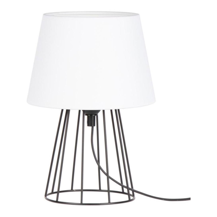 Spot-Light - Pöytävalaisin MANGOO 1xE27/40W/230V valkoinen/musta - FSC-sertifioitu