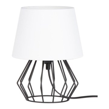 Spot-Light - Pöytävalaisin MANGOO 1xE27/40W/230V valkoinen/musta - FSC-sertifioitu