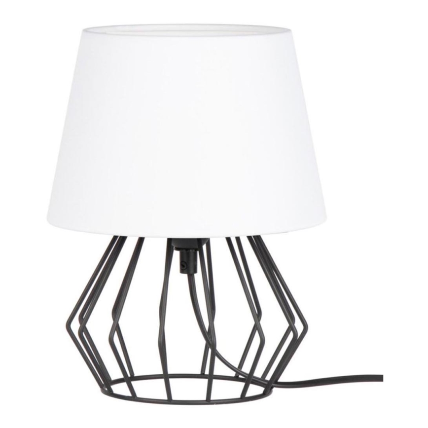 Spot-Light - Pöytävalaisin MANGOO 1xE27/40W/230V valkoinen/musta - FSC-sertifioitu