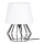 Spot-Light - Pöytävalaisin MANGOO 1xE27/40W/230V valkoinen/musta - FSC-sertifioitu