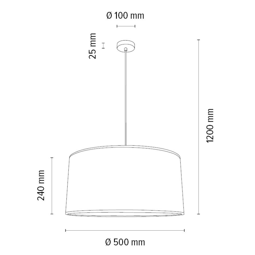 Kattokruunu johdossa BENITA 1xE27/40W/230V kerma/tammi – FSC sertifioitu