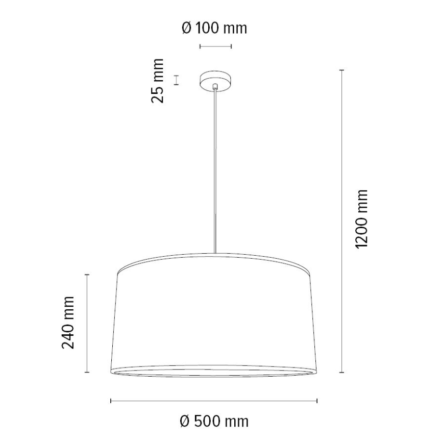 Kattokruunu johdossa BENITA 1xE27/40W/230V valkoinen/tammi – FSC sertifioitu