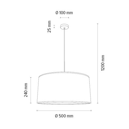 Kattokruunu johdossa BENITA 1xE27/40W/230V ruskea/tammi – FSC sertifioitu