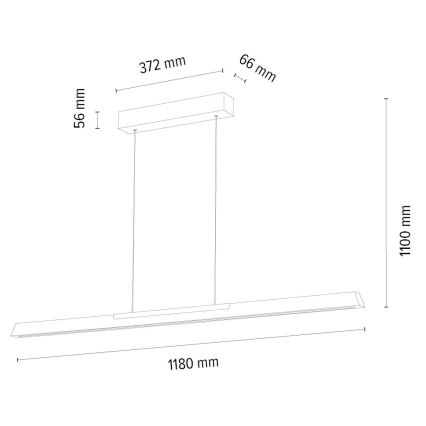 Himmennettävä LED-kattokruunu johdossa JONAS LED/16,5W/230V tammi – FSC sertifioitu
