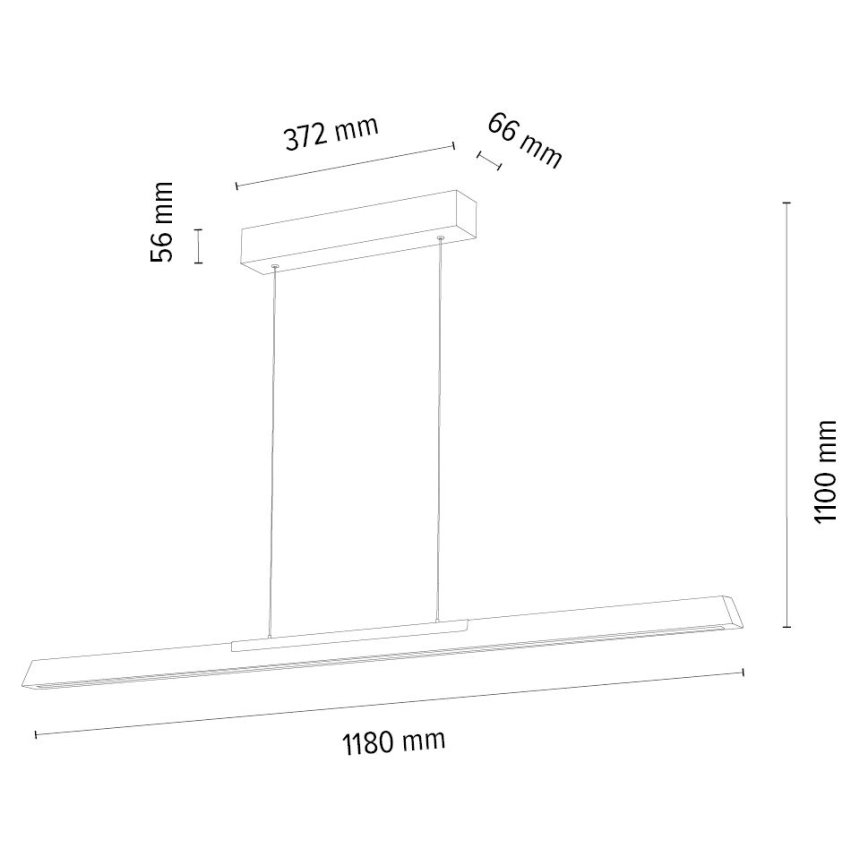 Himmennettävä LED-kattokruunu johdossa JONAS LED/16,5W/230V tammi – FSC sertifioitu