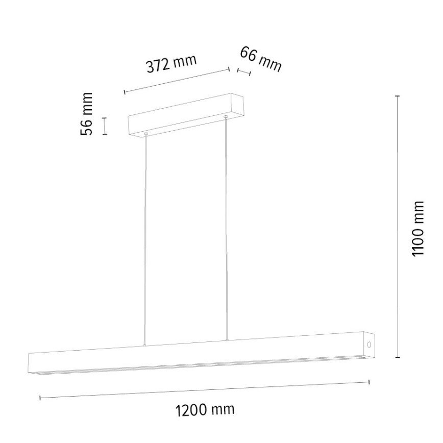 Himmennettävä LED-kattokruunu johdossa LEON 3xLED/18W/230V tammi – FSC sertifioitu