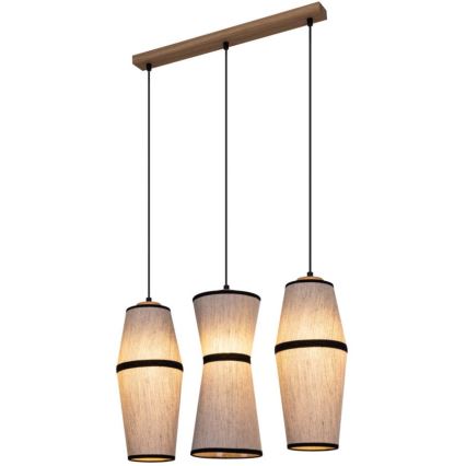 Kattokruunu johdossa AMIGO 3xE27/25W/230V tammi – FSC sertifioitu