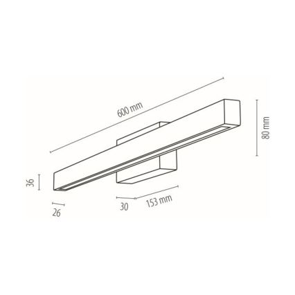 LED-seinävalaisin kylpyhuoneeseen AQUAVIVA LED/9W/230V 60 cm IP44 tammi – FSC sertifioitu