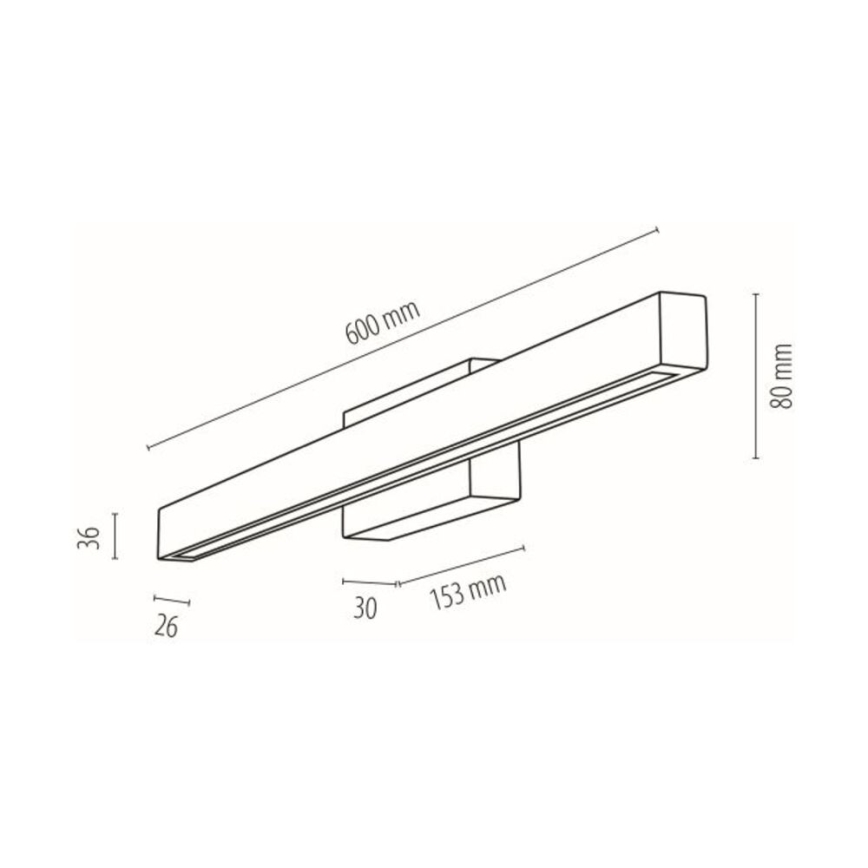 LED-seinävalaisin kylpyhuoneeseen AQUAVIVA LED/9W/230V 60 cm IP44 tammi – FSC sertifioitu