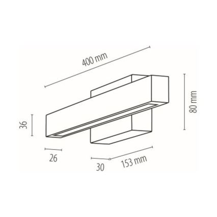 LED-seinävalaisin kylpyhuoneeseen AQUAVIVA LED/6W/230V 40 cm IP44 tammi – FSC sertifioitu