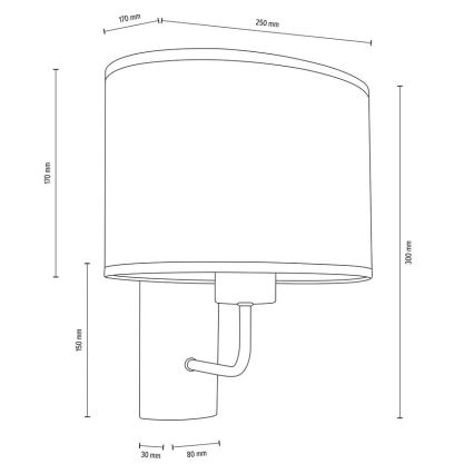 Seinävalaisin MERCEDES 1xE27/25W/230V ruskea/tammi – FSC sertifioitu