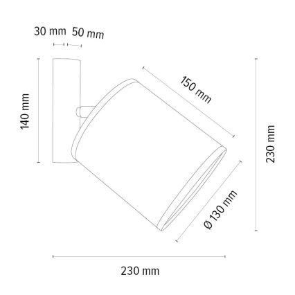 Seinäkohdevalo BENITA 1xE27/25W/230V ruskea/tammi – FSC sertifioitu
