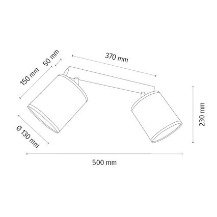Kohdevalo BENITA 2xE27/25W/230V ruskea/tammi – FSC sertifioitu