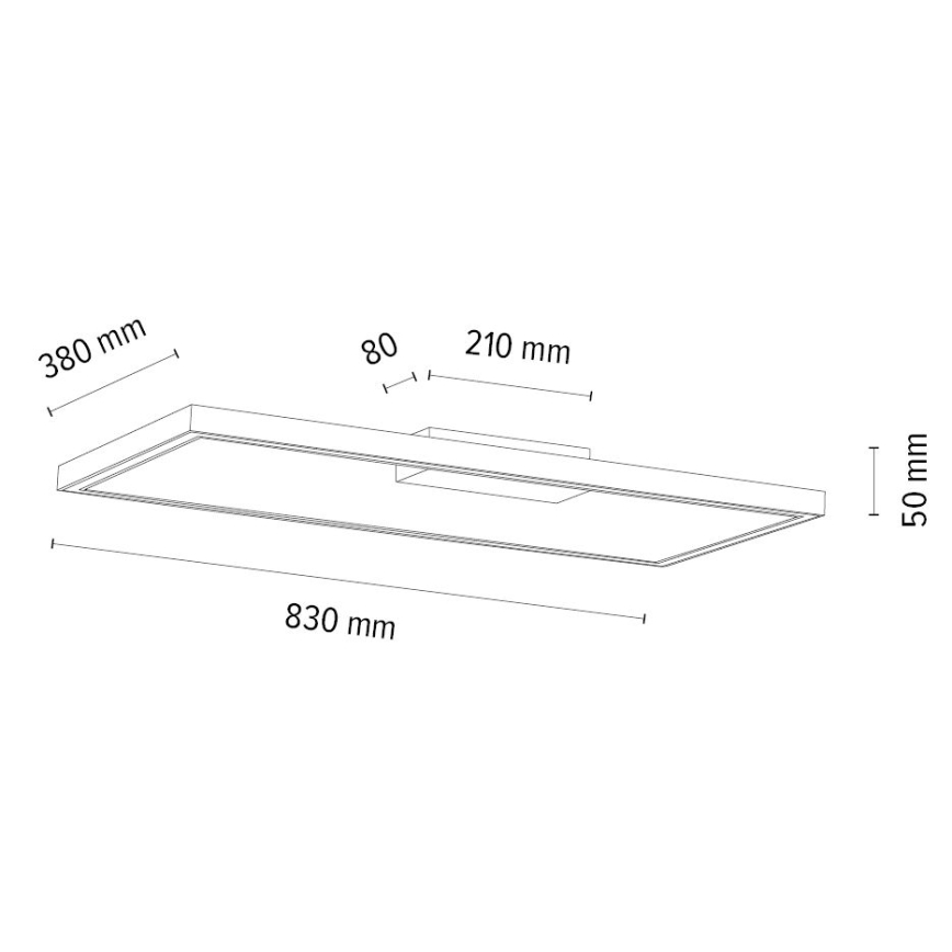 Himmennettävä LED-kattovalaisin RAMME LED/34W/230V tammi – FSC sertifioitu
