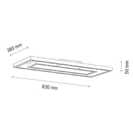 Himmennettävä LED-kattovalaisin RAMME 2xLED/28,5W/230V tammi – FSC sertifioitu