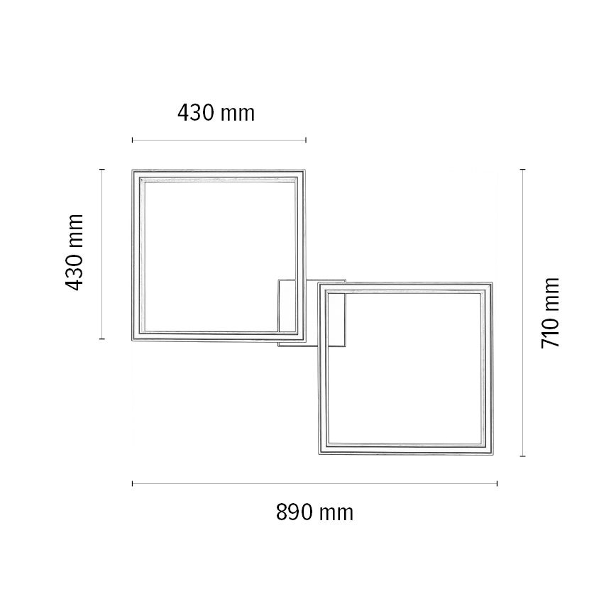Himmennettävä LED-kattovalaisin RAMME 2xLED/24W/230V tammi – FSC sertifioitu
