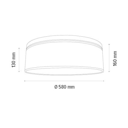 Kattovalo BENITA 4xE27/25W/230V halkaisija 58 cm kerma/tammi – FSC sertifioitu