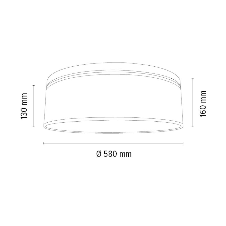 Kattovalo BENITA 4xE27/25W/230V halkaisija 58 cm kerma/tammi – FSC sertifioitu
