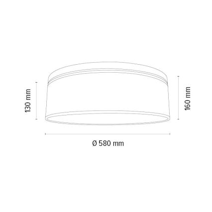 Kattovalo BENITA 4xE27/25W/230V halkaisija 58 cm valkoinen/tammi – FSC sertifioitu
