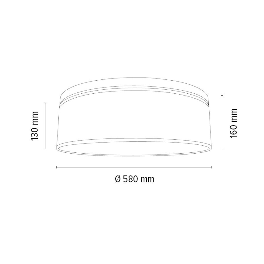 Kattovalo BENITA 4xE27/25W/230V halkaisija 58 cm valkoinen/tammi – FSC sertifioitu