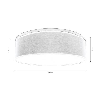 Kattovalo BOHO 3xE27/25W/230V halkaisija 48 cm tammi – FSC sertifioitu